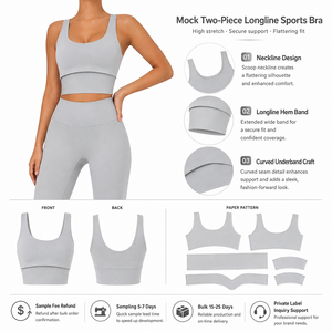 Sujetador Deportivo <span class=keywords><strong>XINO</strong></span> para Mujer, de Alta Sujeción, Ligero, para Yoga, con Tela Transpirable de Secado Rápido y Elástica en Cuatro Direcciones, Tirantes Cruzados en la Espalda - Product Image 6
