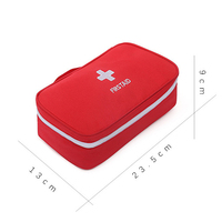 Sac médical portable rouge Oxford avec fermeture éclair pour les urgences à domicile et l'utilisation en extérieur, résistant à l'eau