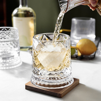 Carafe à whisky en verre rotatif créatif sans plomb de style européen, carafe à vin en cristal gravée, vente chaude