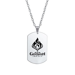 Anime juego <span class=keywords><strong>Genshin</strong></span> impacto collares elemento símbolo Halloween Moda hombre mujer Cosplay accesorio regalos - Product Image 5
