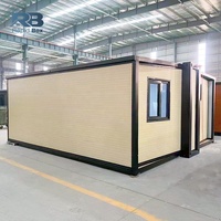Maison préfabriquée extensible en conteneur de 20 pieds ou 40 pieds, maison modulaire pliable, mini-maison à 2 chambres, bureau mobile, hôtel, maison préfabriquée rapide