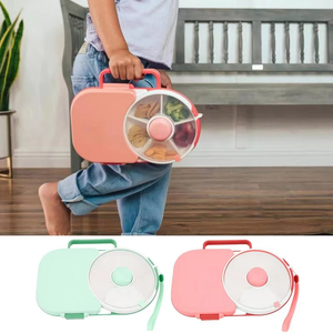 Lonchera Bento Giratoria para Niños, Contenedor Giratorio para Refrigerios, Plato Portátil para Frutas y Refrigerios - Product Image 5