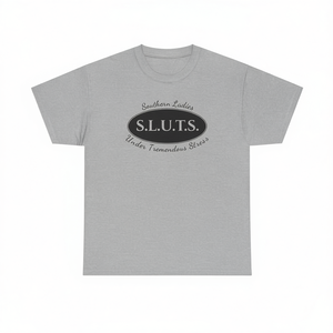 Maglietta Southern Ladies Under Tremendous Stress grigia, divertente, ironica, sarcastica, con meme - Product Image 1