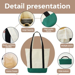 Bolsa de Compras de Tela de Algodón Personalizada con Asas Largas para Boutiques, Bolsa de Algodón Ecológica de Marca para <span class=keywords><strong>Tiendas</strong></span> de Estilo de Vida Sostenible - Product Image 6