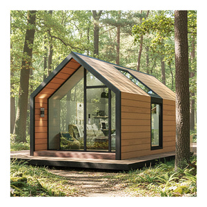 Casa Prefabricada de Madera, Modelo Villa, Nueva Tendencia, 60 ㎡   Cabaña Triangular Prefabricada con Estilo Rústico, Casa Modular Triangular con Alto Retorno de la Inversión - Product Image 2