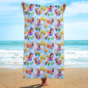 Toalla de Baño de Microfibra de Alta Calidad al por Mayor, Toalla Tipo Manta Rachels de Secado Rápido, Antiarena, para Natación, Viajes de Verano y Playa - Product Image 4