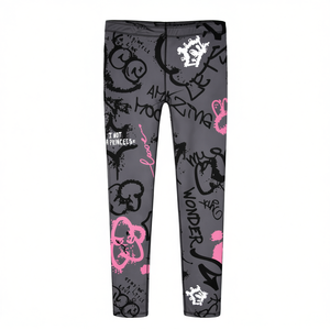 Kids Girls Cotton Elastane Trousers Stretch Casual Pants Comfortable Daily Wear Wholesale Supplier Manufacturer - Product Image 1