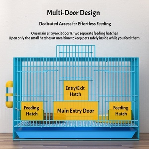 BumoPET grosir kandang hewan peliharaan kelinci logam ekstra besar dalam ruangan kandang tikus <span class=keywords><strong>Guinea</strong></span> <span class=keywords><strong>Pig</strong></span> enkripsi lipat untuk Kelinci Villa - Product Image 5