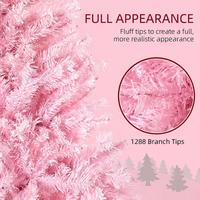 Sapins de Noël artificiels roses de haute qualité, base en acier à ouverture automatique, télécommande, écologiques, pour la décoration intérieure de Noël