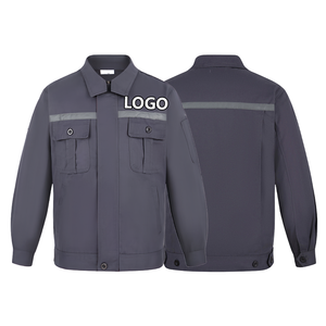 Logotipo personalizado Hiv Vis camisa chaqueta de carga uniforme tela ropa de trabajo uniforme con cinta reflectante - Product Image 1