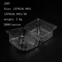 Conteneurs à emporter de qualité alimentaire à charnière en plastique transparent