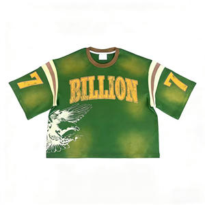 Camiseta Masculina Personalizada com Logotipo em Algodão Estilo Hip Hop, com Estampa Marcante, Pesada, Lavada com Ácido, de Luxo, Streetwear, Cropped Superdimensionada e Boxy - Product Image 3