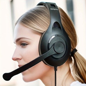 Auriculares de estudio de calidad Premium Getgold con micrófono Juego de aula de uso de aviación y juegos para teléfono móvil - Product Image 2