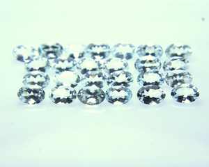 A + Natural Blue Aquamarine Gemstone Lot Oval Cut Faceted Jewelry Making Stones - Product Image 6