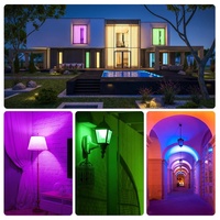 Ampoule LED G45 Décorative 1W en Plastique E27 Lumière Colorée, Lampe de Fête Sept Couleurs pour Décoration de Noël et Fêtes