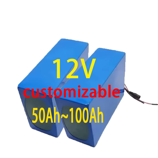 Customizable High-Capacity 12V Lithium-Ion Battery Pack 50Ah/60Ah/70Ah/80Ah/100Ah, Suitable for Small Electric Tricycles