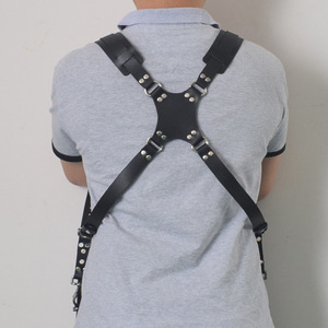 Correas de cámara de doble arnés de cuero genuino de piel de vaca marrón negro 2 cámaras <span class=keywords><strong>correa</strong></span> de hombro de foto profesional - Product Image 2