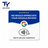 Support de table en acrylique 12 cm pour carte de commentaires Google NFC213/215 13,56 MHz – Tapper pour commenter, QR Code, Logo personnalisé, OEM, ODM, Prêt à expédier