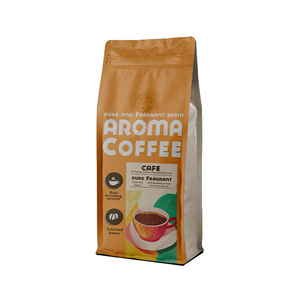 ถุงกาแฟสีดำด้านพร้อมวาล์วสำหรับร้านกาแฟขนาด12ออนซ์5LB บอลซ่าเดอคาเฟ่ขนาด250ก. พื้นแบนกันน้ำ1กก. พิมพ์โลโก้ได้ตามต้องการ - Product Image 2