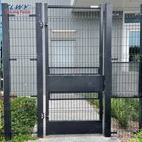 Panneaux de clôture en treillis métallique 3D de haute qualité pour l'extérieur, faciles à assembler, écran d'intimité pour maisons, jardins, portail de clôture de jardin, porte simple