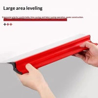 Couteau à enduire industriel DIY en acier inoxydable de 40 cm avec manche en plastique, lame plate pour le lissage des murs et le revêtement