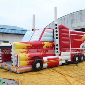 Pista de obstáculos inflable, casa de rebote en forma de coche