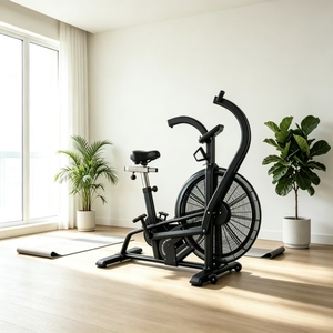 Bicicleta con ventilador resistente al viento y marco de manillar en forma de arco, equipo de ejercicio para quemar calorías y control de peso en el hogar - Product Image 6