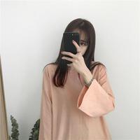 (M-3XL) Nouvelle arrivée T-shirt à manches longues pour femmes, style ample, couleur unie, col rond, chemise intérieure, 11 couleurs