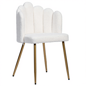 VANBOW <span class=keywords><strong>Fauteuil</strong></span> d'appoint rembourré en tissu de velours d'hôtel avec pieds en métal - Product Image 1