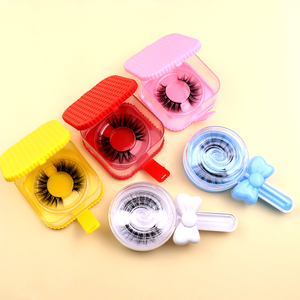 Vente en gros bo&icirc;te d'emballage de cils personnalis&eacute;s sans cruaut&eacute; naturelle moelleux faux 25mm fournisseur de cils de <strong>vison</strong> 3D - Product Image 2