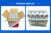 Rollo de papel térmico 80x80mm x 12mm, papel para recibos POS sin BPA, 55gsm, para impresora de caja registradora