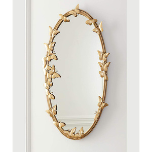 Mới nhất nóng bán bán buôn trang trí nội thất Vàng Vòng trang trí thanh lịch kim loại thiết kế tường gương - Product Image 3