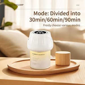 Digital Molten Wax <b>Lamp</b> Ceramic Candle Stand <b>Timer</b> 30min/60min/90min Christmas Small Desktop Decor - Product Image 1