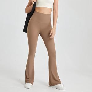 Women High Waist Cross Hollow Back <b>Flare</b> Yoga Pants Butt Lifting Stretch Soft Naked Feel <b>Leggings</b> Pilates Gym Workout Trousers - Product Image 3
