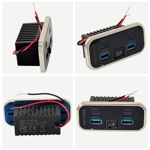Module <span class=keywords><strong>USB</strong></span> d'usine 12V 24V à charge rapide, 4 ports QC 3.0, double <span class=keywords><strong>USB</strong></span>-A, PD3.0, double Type-C, <span class=keywords><strong>prise</strong></span> de charge <span class=keywords><strong>avec</strong></span> <span class=keywords><strong>interrupteur</strong></span> tactile - Product Image 2