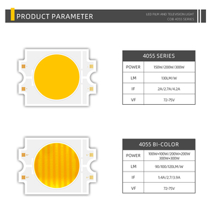 Điện áp không đổi DC 75V màu kép <span class=keywords><strong>LED</strong></span> COB 4055 bi màu 2700k + 6500K công suất cao 300W COB <span class=keywords><strong>LED</strong></span> - Product Image 2