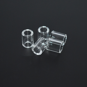 Tube à fumer en verre Les deux extrémités sont ouvertes Cylindre en verre Manchon en <span class=keywords><strong>quartz</strong></span> - Product Image 4