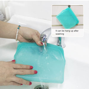 ईकोफोरी फूड ग्रेड बीपीए मुक्त भंडारण जिपर हरे सफेद नारंगी रसोई खाद्य बैग - Product Image 5