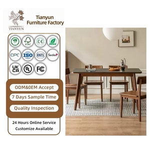 Juego de Mesa de Comedor de Estilo Escandinavo Moderno y Minimalista de Boxwood, Ecológico y Duradero, para 6 Personas, <span class=keywords><strong>Muebles</strong></span> de Comedor para el Hogar y Hoteles - Product Image 1