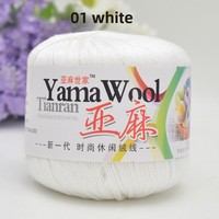 5# 100% Pure Cotton Hand Knitting Crochet Yarn Eco-Friendly Recycled Linen Lace Yarn for Infant Baby Weaving Crochet