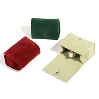 Mini boîte à bijoux portable en tissu, boîte à bagues, boîte à boucles d'oreilles, petite boîte à accessoires, boîte de voyage portable pour bijoux