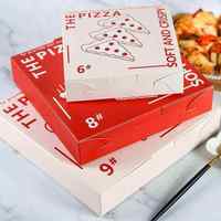 Boîte d'emballage universelle en carton pour pizza à emporter, impression personnalisée en gros, 6/8/9 pouces, avec logo