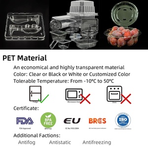 8oz Mini Deli Vòng dùng một lần <span class=keywords><strong>Pet</strong></span> <span class=keywords><strong>PP</strong></span> nhựa hộp thực phẩm container với nắp cho bữa ăn trưa salad Sushi bánh pizza bánh mì - Product Image 5