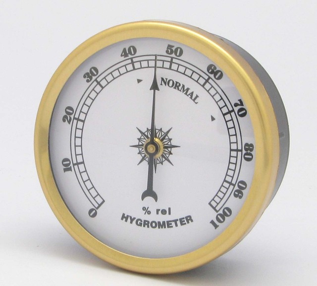 60mm Hygrometer Insert Indoor Moisture Meter with Brass/Aluminum Bezels Enhanced Humidity Detection