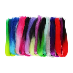 12 Colori Fibre Sintetiche Bicolore Bucktail per la Realizzazione di Grandi Esche Artificiali, Materiali Super Hair per la Costruzione di Mosche Artificiali - Product Image 4
