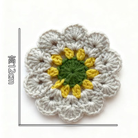 Nouveau produit transfrontalier : Sous-verres, sets de table et tapis isolants thermiques en fil crocheté fait main, style mignon et tendance à petites fleurs