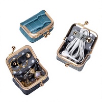 Porte-monnaie à motif crocodile, pochette à bijoux de style japonais, sac de rangement créatif pour bagues en diamant, mini boîte en cuir véritable pour colliers