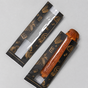 <b>Biodegradable</b> Kraft <b>Paper</b> Snack Bag With Window Custom Logo for Candy Cookies Wholesale - Product Image 1