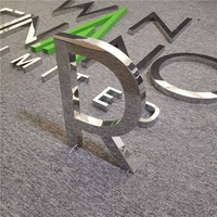 Lettres en laiton personnalisées pour la publicité, lettres en laiton de petite taille, lettrage 3D, enseigne dorée en lettres d'aluminium massif