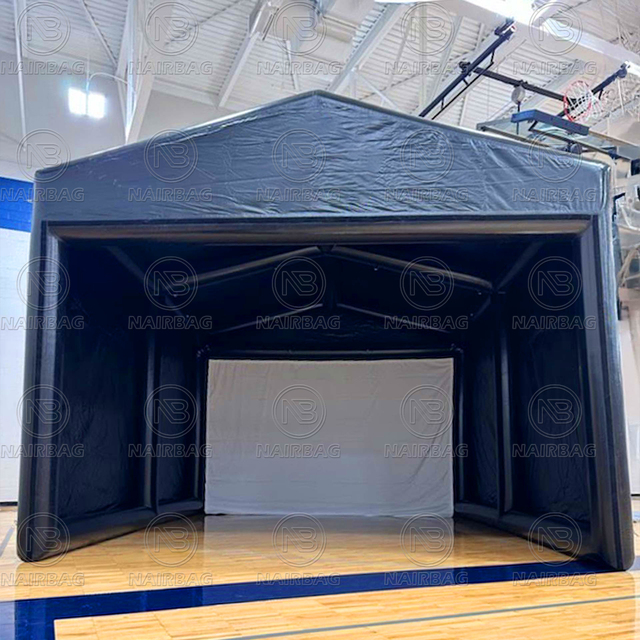 Portable Golf Training Cage Inflatable Golf Simulator Projector Shooting Tent With Screen